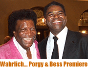 Roberto Blanco, Entertainer, und Terry Cook, "Porgy" Hauptdarsteller (Foto: Marikka-Laila Maisel)