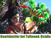 Haarkünstler bei Tollwood: die katalonischen "Osabia" bis zum 6.7. (Foto: Martin Schmitz)