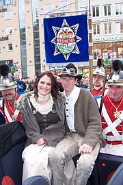 Tanja I. und Armin I. sind das neue Wuermesia Prinzenpaar 2005. Wir haben eine Fotogalerie vom Marienplatz für Sie (Foto: Martin Schmitz)