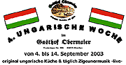 Ungarische Wochen im Gasthof Obermaier