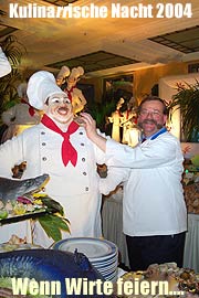 Maitre Pierre Pfister richtet an zurNacht der Münchner Gastronomie 2004 (Foto: martin Schmitz)