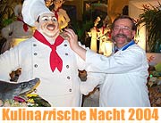Die "Kulinarrische Nacht der Münchner Gastronomie" ist alljährlich einer der Höhepunkte des Münchner Faschings, wenn sich die Wirte und Hoteliers einmal selbst feiern dürfen und die Opulenz des dargebotenen Buffets - kreiert wie immer von Maitre Pierre Pfister - bestaunt werden darf, bevor zu dessen Abbau geschritten wird. Bericht, Fotos vom Buffet und vom Abend gibt es bei uns (Foto: Martin Schmitz, Regionale Internet Konzeptionen, München