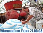 Wiesnaufbau Fotos vom 27.08.2003 (Fotos: Marikka-Laila Maisel)