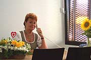 Fremdenverkehrschefin Dr. Gabriele Weisshäupls neuer Arbeitsplatz während der Wiesn (Foto: Martin Schmitz)