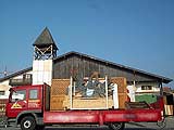 Armbustschützenzelt Adler auf LKW
