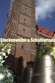 Drei neue Glocken für die Münchner Frauenkirche: Festliche Einholung des Geläuts am Josephitag (Freitag, 19.3.). Glockenweihe am Sonntag (21.03.) mit Schäfflertanz vor dem Dom (Foto: Martin Schmitz)