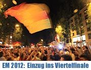 Münchner feierten Einzug ins Viertelfinale auf der Leopoldstraße: Feier-Fotos aus München vom 17.06.2012  (©Foto: Martin Schmitz)