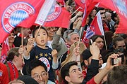 Fans 2017 auf dem Marienplatz bei der Miesterfeier (©Foto. Martin Schmitz)