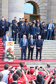 Empfang des FC Bayern München am 09.05.2016 in der Bayerischen Staatskanzlei: (©foto:Martin Schmitz)