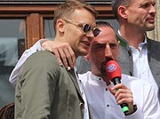 Manuel Neuer, Franck Ribéry  auf dem Rathausbalkon (©Foto. Martin Schmitz)