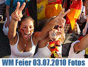 27.06.2010 Fussball WM Spiel Deutschland vs. England. Fotos von Public Viewing und Siegesfeier auf der Leopoldstr (Foto: Ingrid Grossmann)
