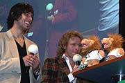 Roque Santa Cruz und Thomas Gottschalk  (Foto: Martin Schmitz)