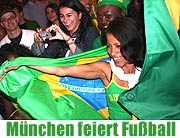 Nach dem Sieg der Brasilianer über Kroatien: Jubelbilder Leopoldstr. 13.06.2006, Fotogalerin (Foto: Martin Schmitz)