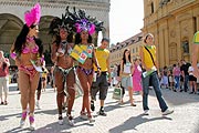 bunter als sonst: Münchens Fußgängerzone zog viele Fans an (Foto: MartiN Schmitz)