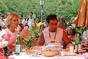 unter den Gästen im Seehaus: Uschi Glas und Mike Leon Grosch (DSDS Finalist) (Foto: Martin Schmitz)