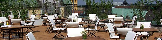 Die schönste Dachterrasse Münchens - nicht nur für SPA- und Badegäste (Foto: Martin Schmitz)
