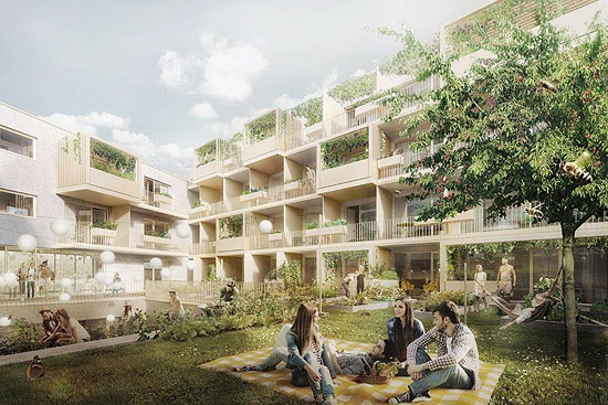 Visualisierung BEE FREE Studentenappartments in Freising ©BHB Unternehmensgruppe 