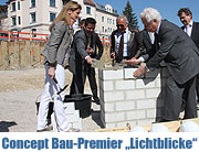 Immobilien München Thalkirchen: Lichtblicke in den Isargärten - Grundsteinlegung für ein neues Objekt von CONCEPT BAU – PREMIER am 08.04.2010 (Foto: MartiN Schmitz)