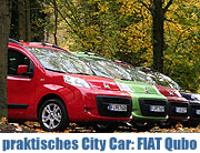 Handlich wie ein City Car, innen jedoch geräumig, multifunktional und ungewöhnlich komfortabel. Der neue Fiat Qubo seit 20.09.2008 beim Münchner Fiat Händler (Foto: MartiN Schmitz)
