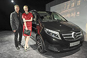 Jörg Pilawa und Franziska Knuppe @ Weltpremiere der neuen Mercedes- Benz V-Klasse in der Eventarena Olympiapark München 30.01.2014 (Foto: BrauerPhotos(c)S.Brauer )