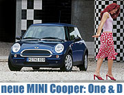 Preview: der neue MINI Cooper D und der neuen MINI Cooper One vor dem Modehaus KONEN (Foto: Martin Schmitz)