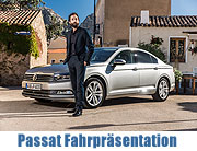 Adrien Brody und Lena Gercke: Testfahrt mit dem neuen Passat am 18. und 19. Oktober 2014 auf Sardinien. Lena Gercke über ihre Fahrkünste und warum Adrien Brody derzeit Vollbart trägt!  (©Foto: Markus Nass/Sabine Brauer Photos für Volkswagen)