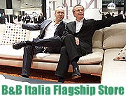 Shopping Maximiliansplatz 21 B&B Italia Flagship Store in München - Eine neue wichtige Adresse für Design-Enthusiasten eröffnete am 18.11.2005. Tags zuvor kamen nicht nur die Promis zu Probesitzen  (Foto: Martin Schmitz)