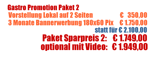 Gastro Promotion, Paket 2
