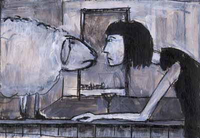 Verena Freisleben: Illustration aus der Reihe: Szenen – Cafés und Kneipen