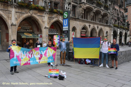CSD 2020 Demo-Spots in München statt CSD Parade / 200711csd_munich029 Munich Kyev Queer ©Foto: Martin Schmitz, 11.07.2020 