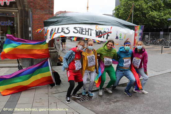 CSD 2020 Demo-Spots in München statt CSD Parade / 200711csd_munich040 Evang. Jugend Germering ©Foto: Martin Schmitz, 11.07.2020 