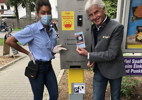 Vorstellung Maskomat bei Netto Bodenseestrasse in München