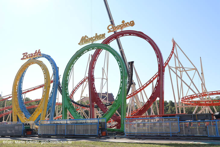 Olympia-Looping: Aufbau-Arbeiten auf der Theresienwiese 06.09.2023, Mittwoch (©Foto: Martin Schmitz)
